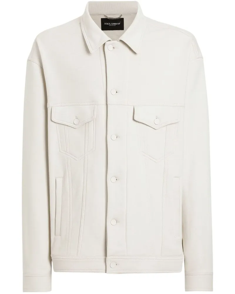 Dolce & Gabbana Hemd mit Logo-Schild - Nude Nude