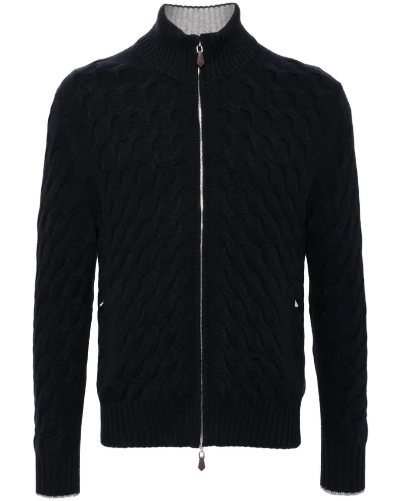 N.Peal Hammersmith Cardigan - Blau Blau