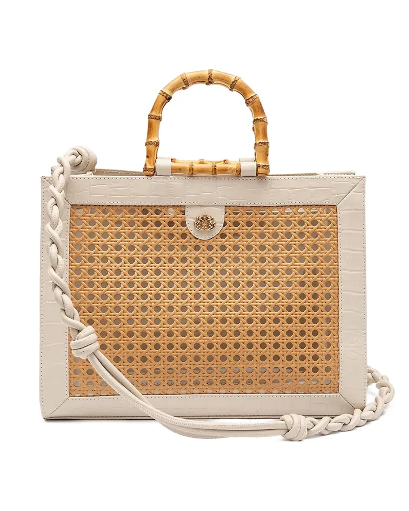 ISLA Maxi Diana Tote Bag mit Kroko-Prägung - Nude Nude