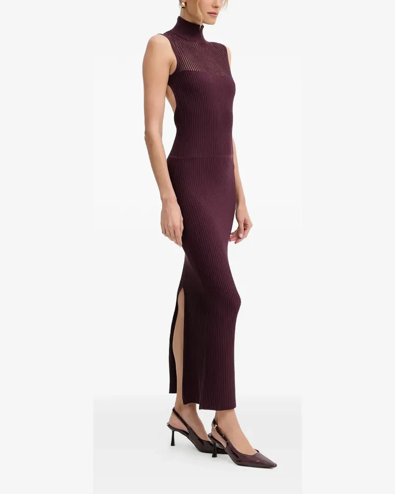 Patrizia Pepe open-back ribbed midi dress - Rot Rot