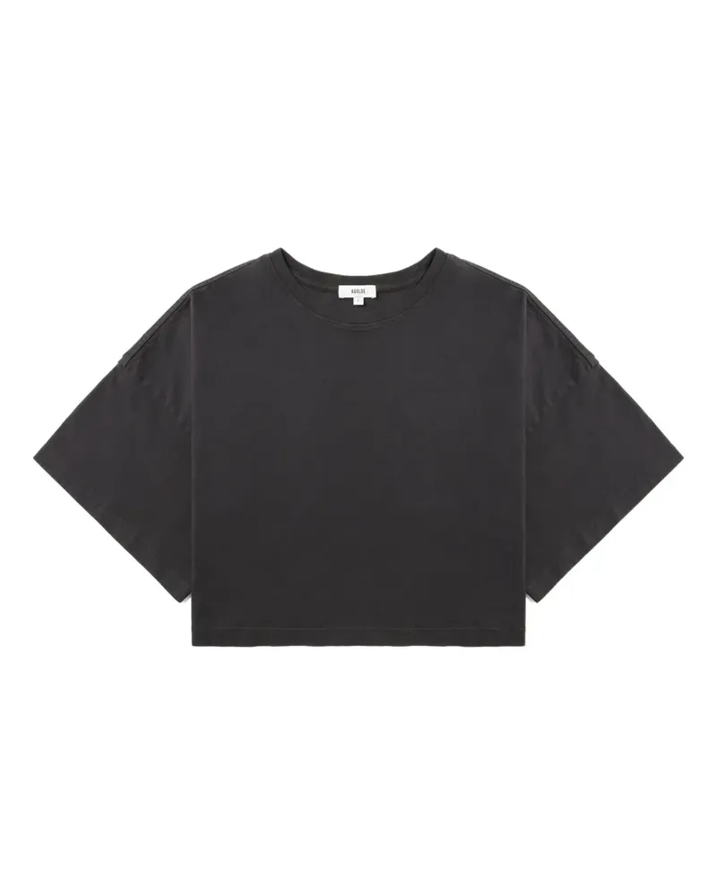 AGOLDE Cropped-T-Shirt - Schwarz Schwarz