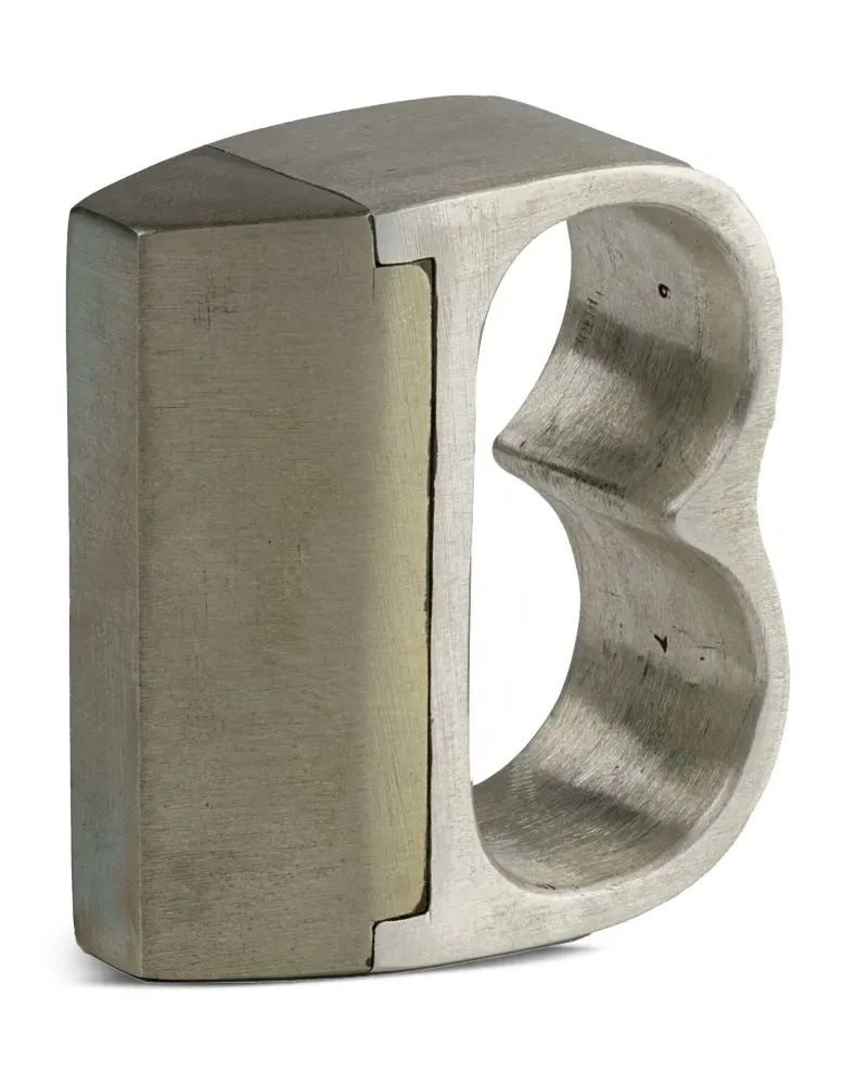 Parts Of Four Plate Double Ring - Silber Silber