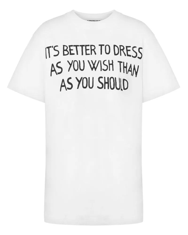 Moschino T-Shirt mit Slogan-Print - Weiß Weiß