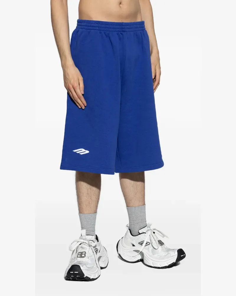 Balenciaga Shorts mit Stickerei - Blau Blau