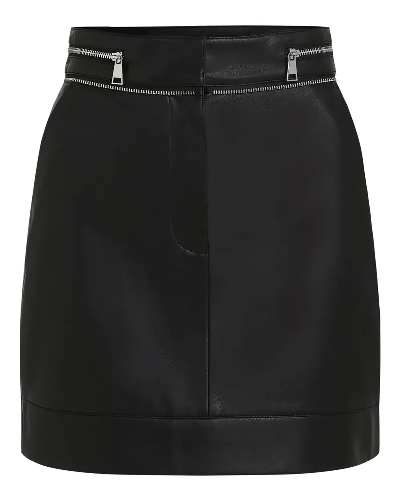 Karl Lagerfeld Faux-Leder-Rock mit Reißverschlussdetail - Schwarz Schwarz