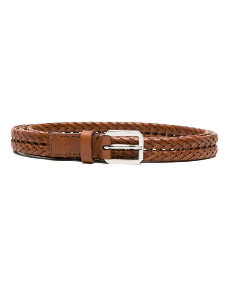Tom Ford braided-leather belt - Nude Nude