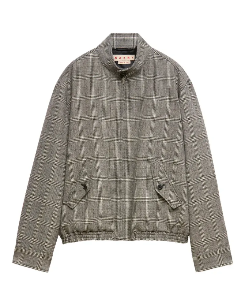 Marni Jacke mit Check - Grau Grau
