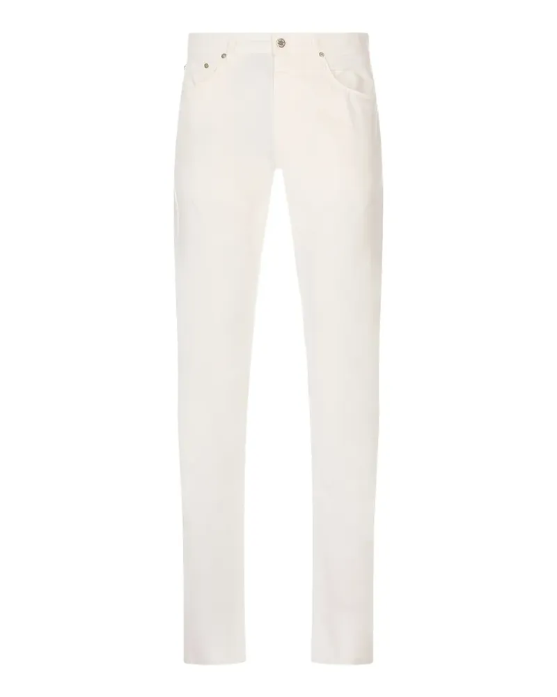 PT TORINO logo-patch slim-fit trousers - Weiß Weiß