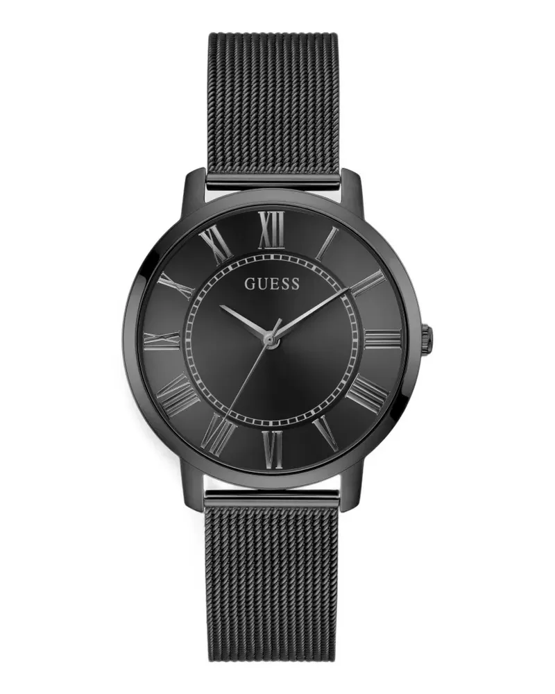 Guess 44mm Armbanduhr mit römischen Ziffern - Schwarz Schwarz