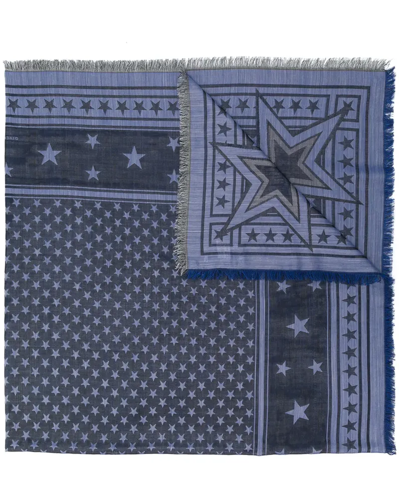 Givenchy Schal mit Sterne-Print - Blau Blau