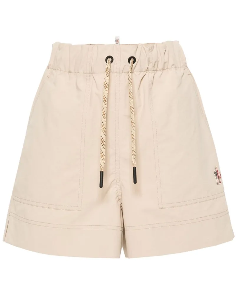 Moncler Halbhohe Straight-Leg-Shorts - Nude Nude