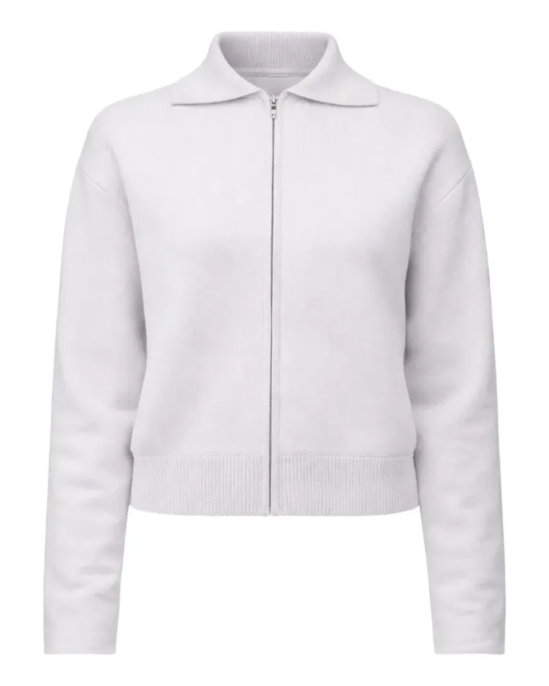 ALLUDE collar zip jacket - Grau Grau