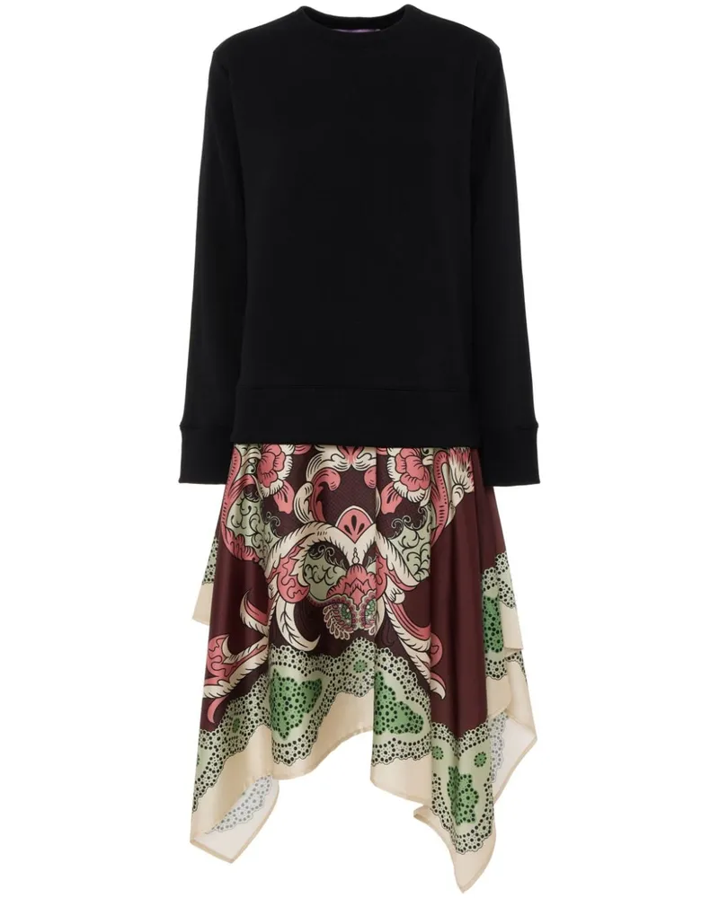 La DoubleJ Sporty Foulard Kleid - Schwarz Schwarz