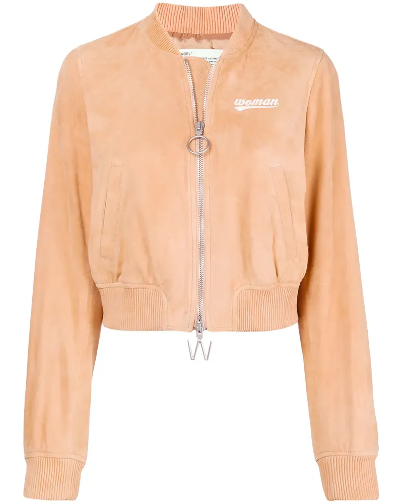 OFF-WHITE Free As A Butterfly' Bomberjacke - Nude Nude