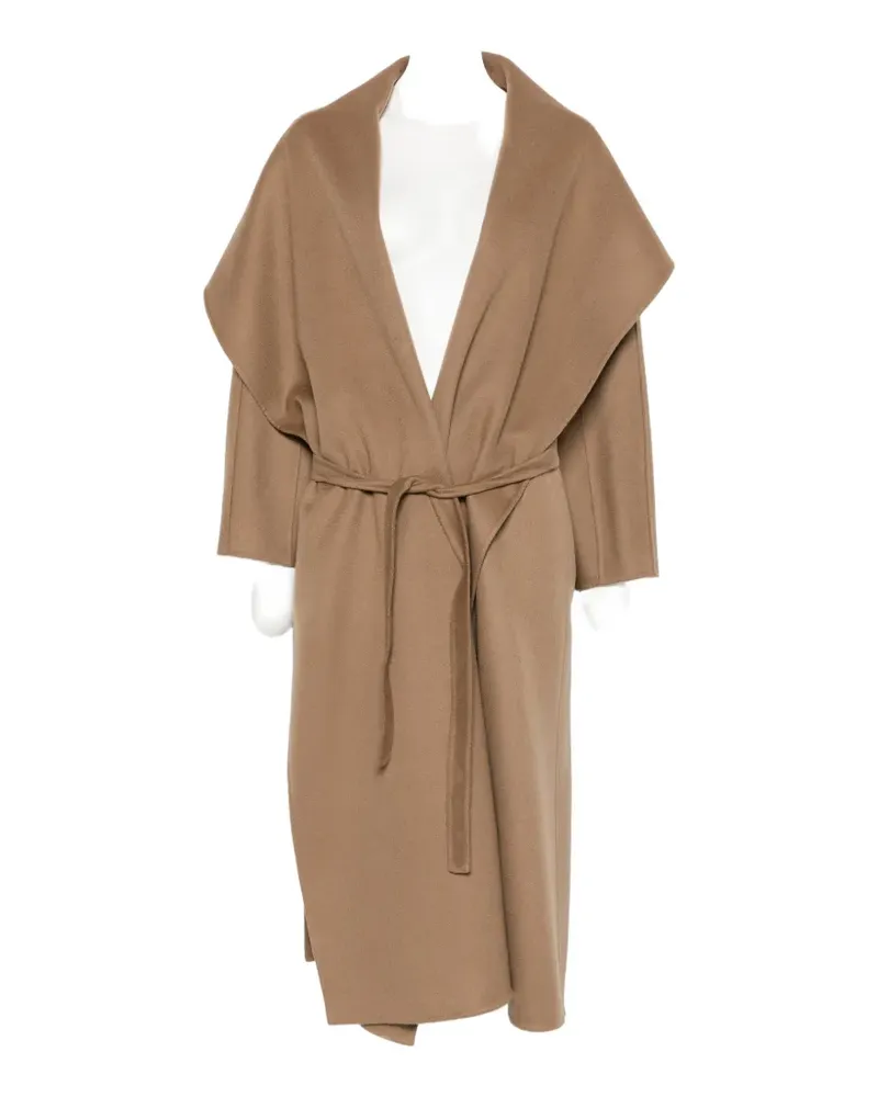 Max Mara belted shawl-collar coat - Braun Braun
