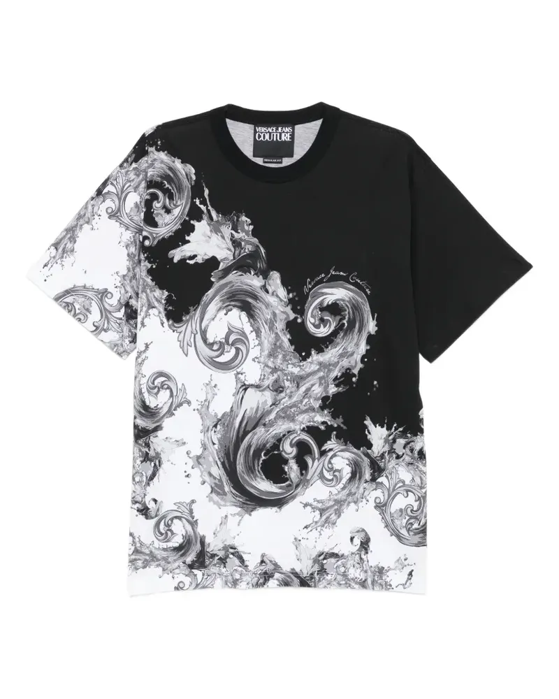 Versace Jeans Barocco-print T-shirt - Schwarz Schwarz