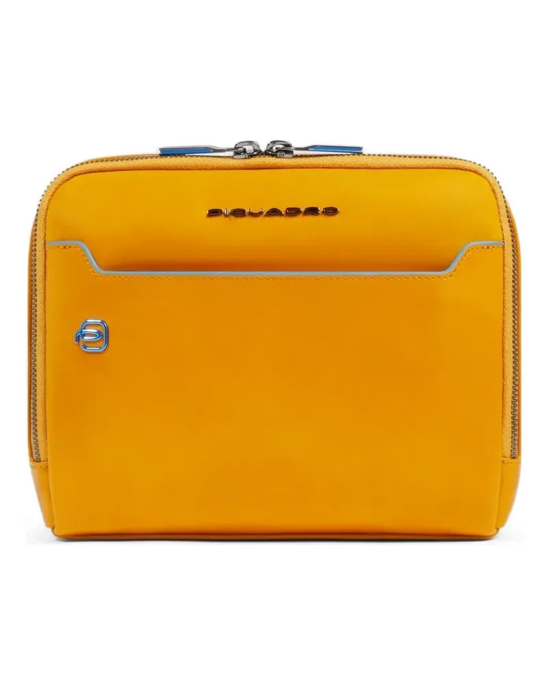 Piquadro leather crossbody bag - Orange Orange