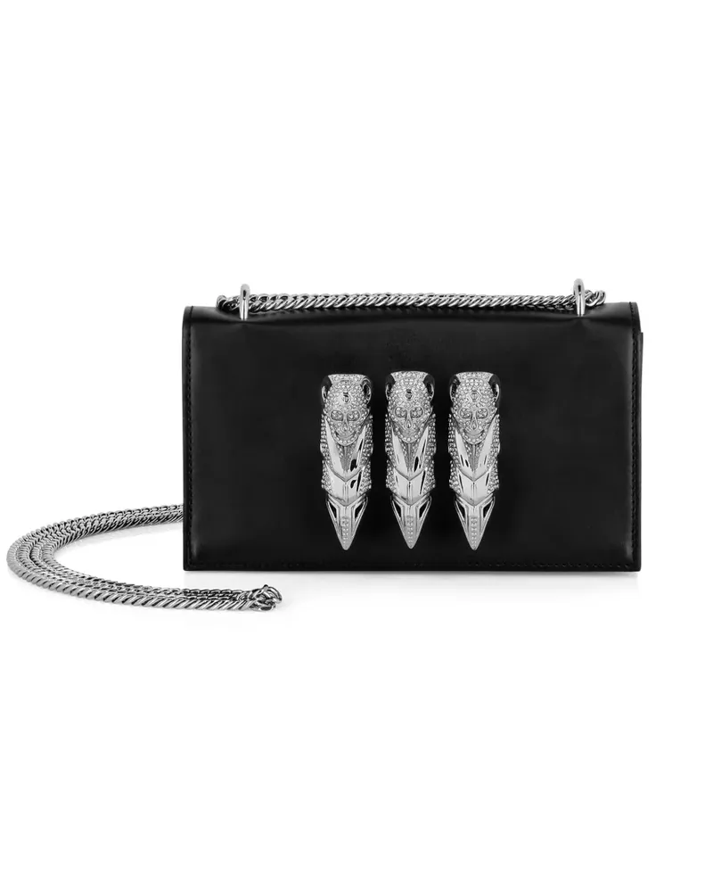 Philipp Plein Schultertasche mit Totenkopf - Schwarz Schwarz
