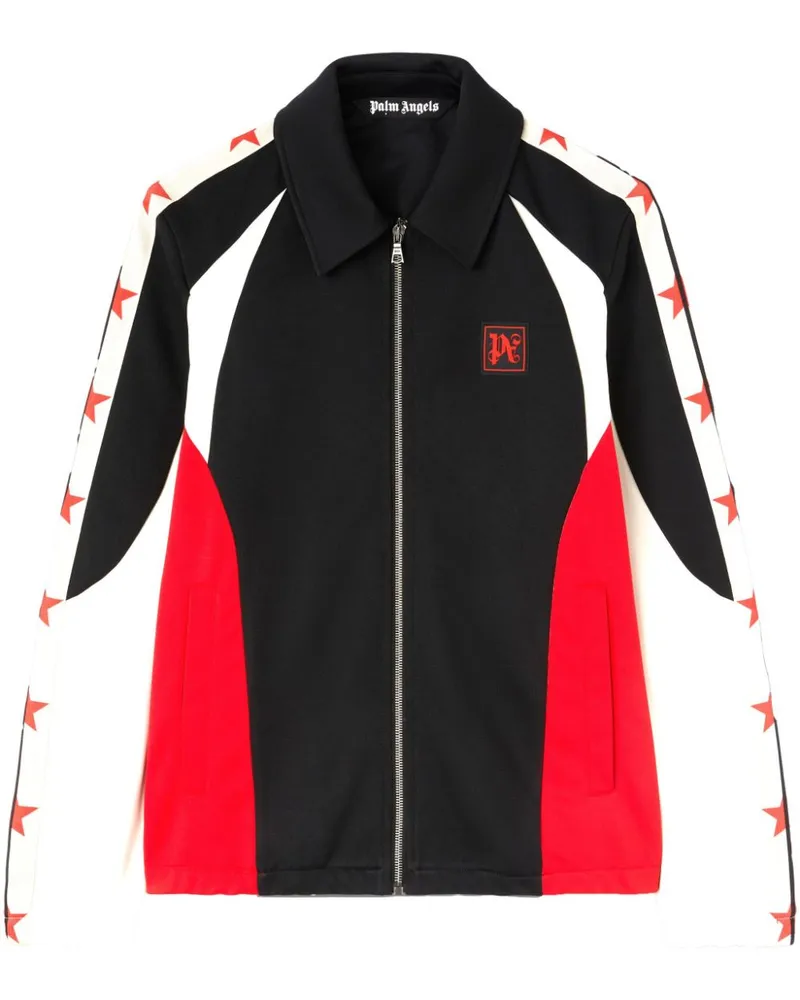 Palm Angels Jacke mit Logo-Print - Schwarz Schwarz