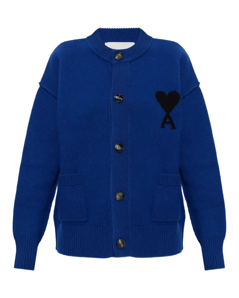 AMI Paris Ami de Coeur wool cardigan - Blau Blau