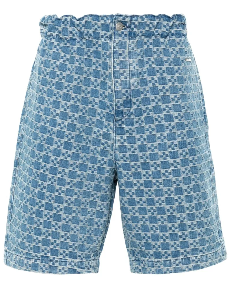 Sandro Jeans-Shorts aus Logo-Jacquard Blau