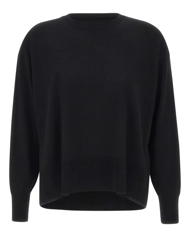 Kaos ribbed side-slits sweater - Schwarz Schwarz