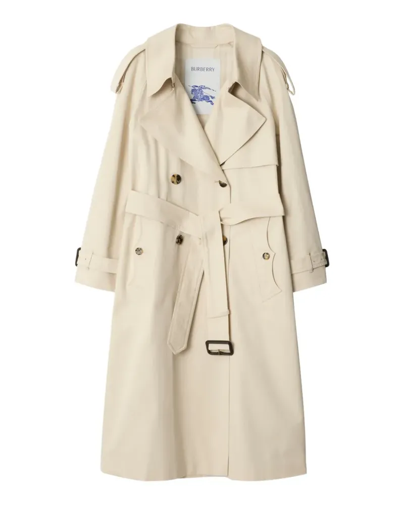 Burberry Langer Gabardine Fitzrovia Trenchcoat - Nude Nude