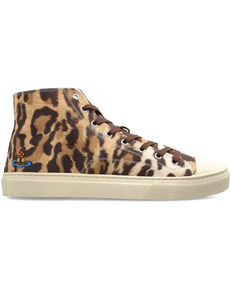 Vivienne Westwood Orb leopard sneakers - Nude Nude