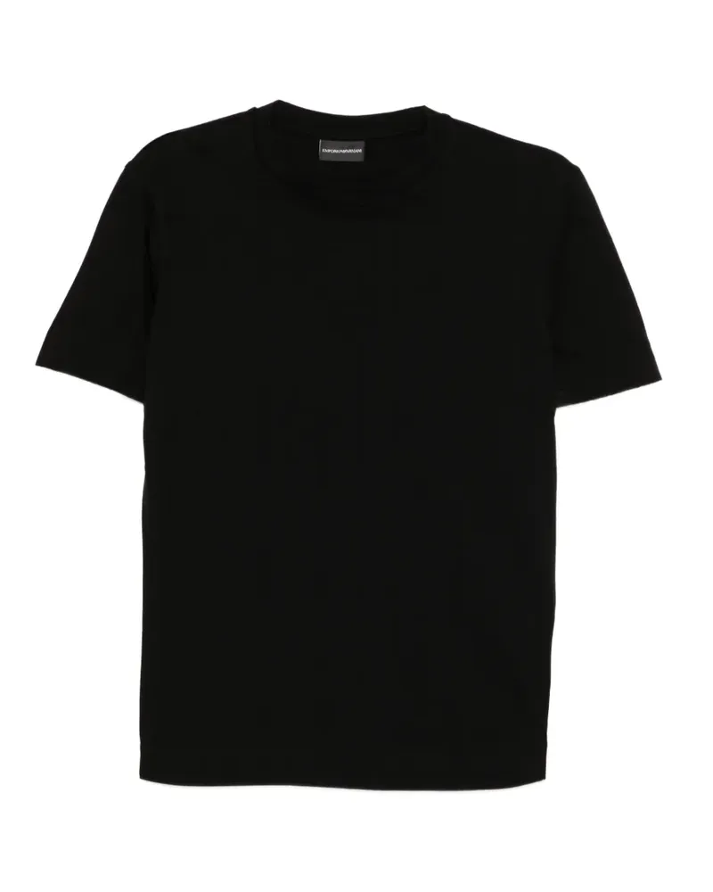Emporio Armani T-Shirt mit Monogramm - Schwarz Schwarz