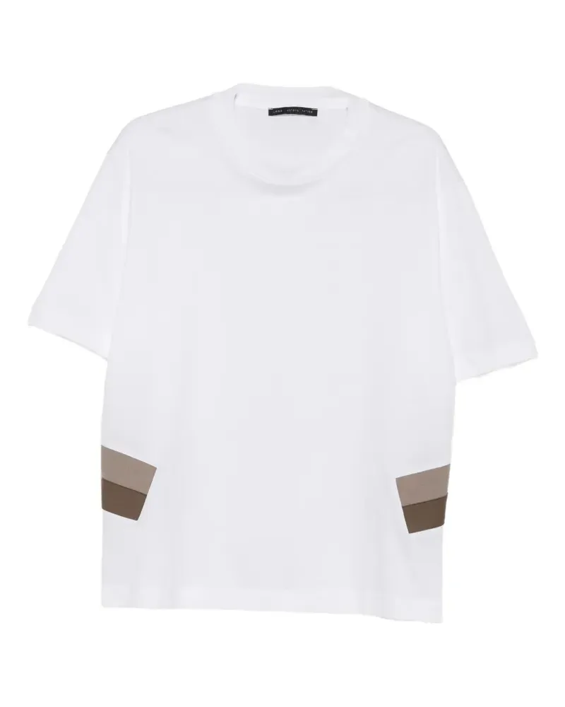 Low Brand T-Shirt mit Patch-Detail - Weiß Weiß