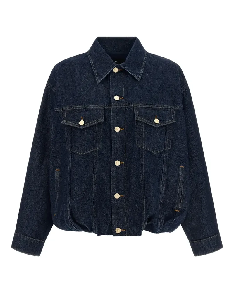 7 for all mankind gathered denim jacket - Blau Blau
