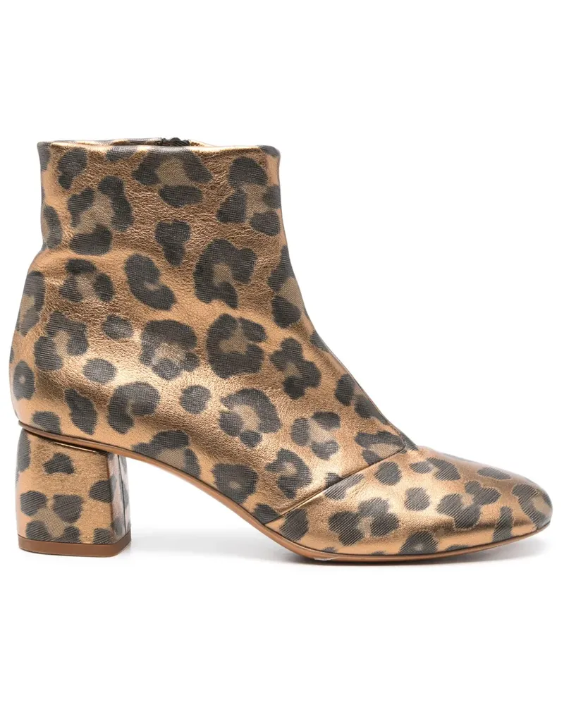 forte_forte Stiefel mit Leoparden-Print - Braun Braun