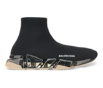 Speed 2.0 Sneakers mit Logo - Schwarz