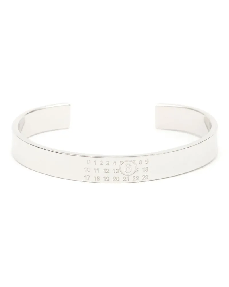 Maison Margiela Numeric Armspange mit Gravur - Silber Silber