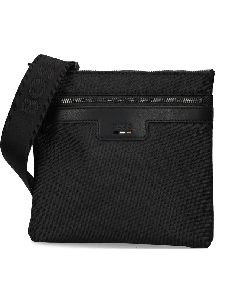 HUGO BOSS Kuriertasche mit Logo-Prägung - Schwarz Schwarz
