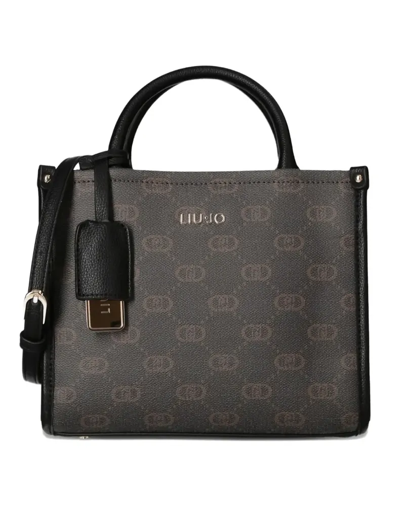 Liu Jo Kleine Tote Bag mit Monogrammmuster - Grau Grau