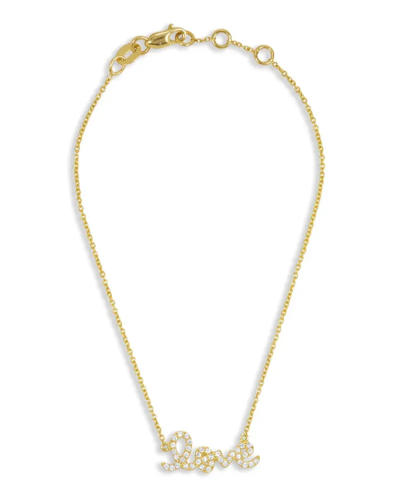 Sydney Evan 14kt Love Script Gelbgoldarmband Gold