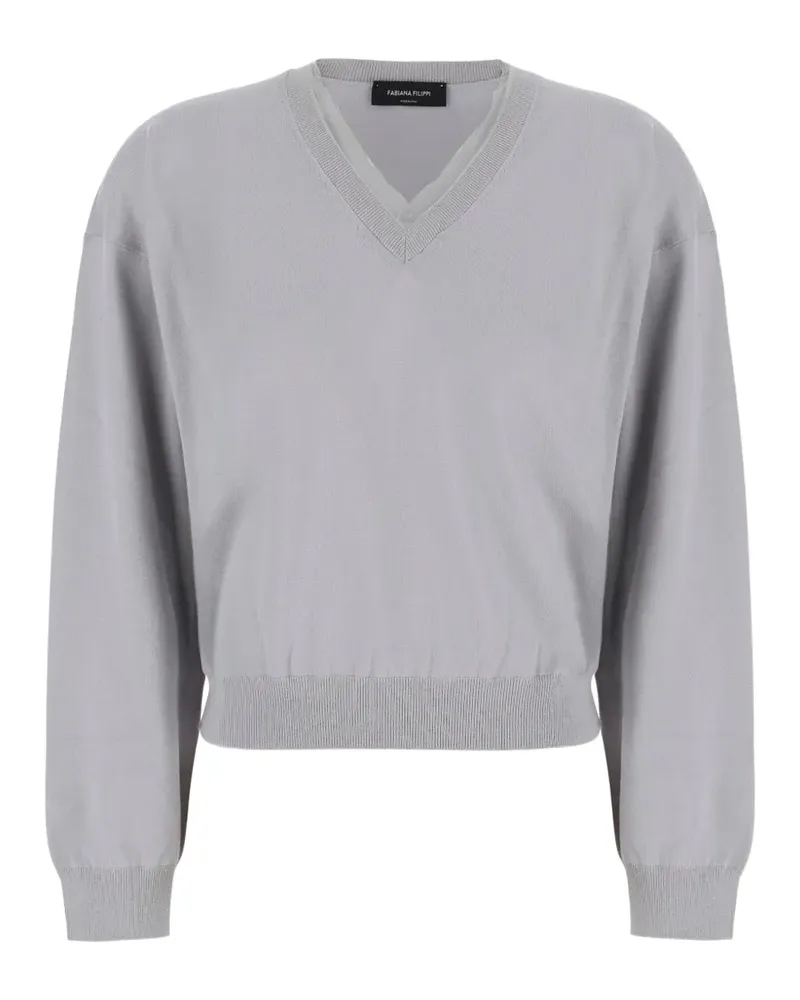 Fabiana Filippi Pullover mit V-Ausschnitt - Grau Grau