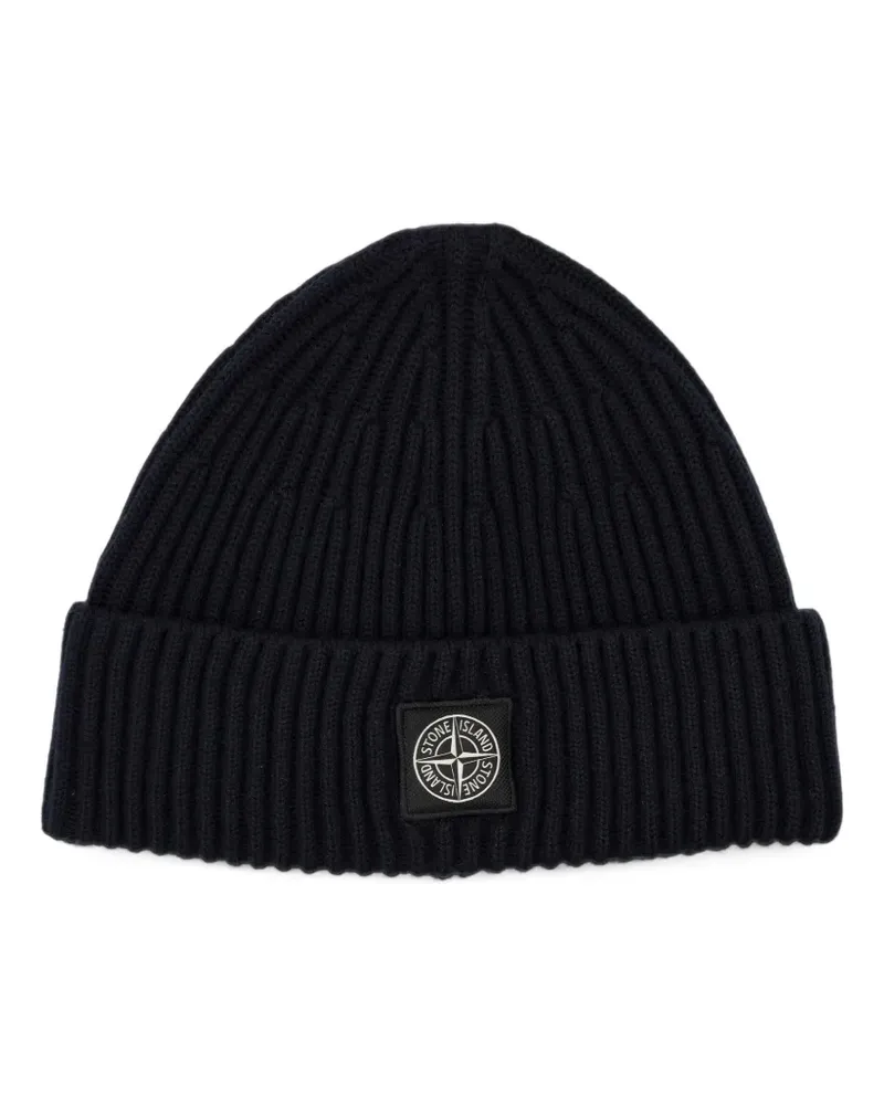 Stone Island N100002 full-rib rws-wool beanie - Blau Blau