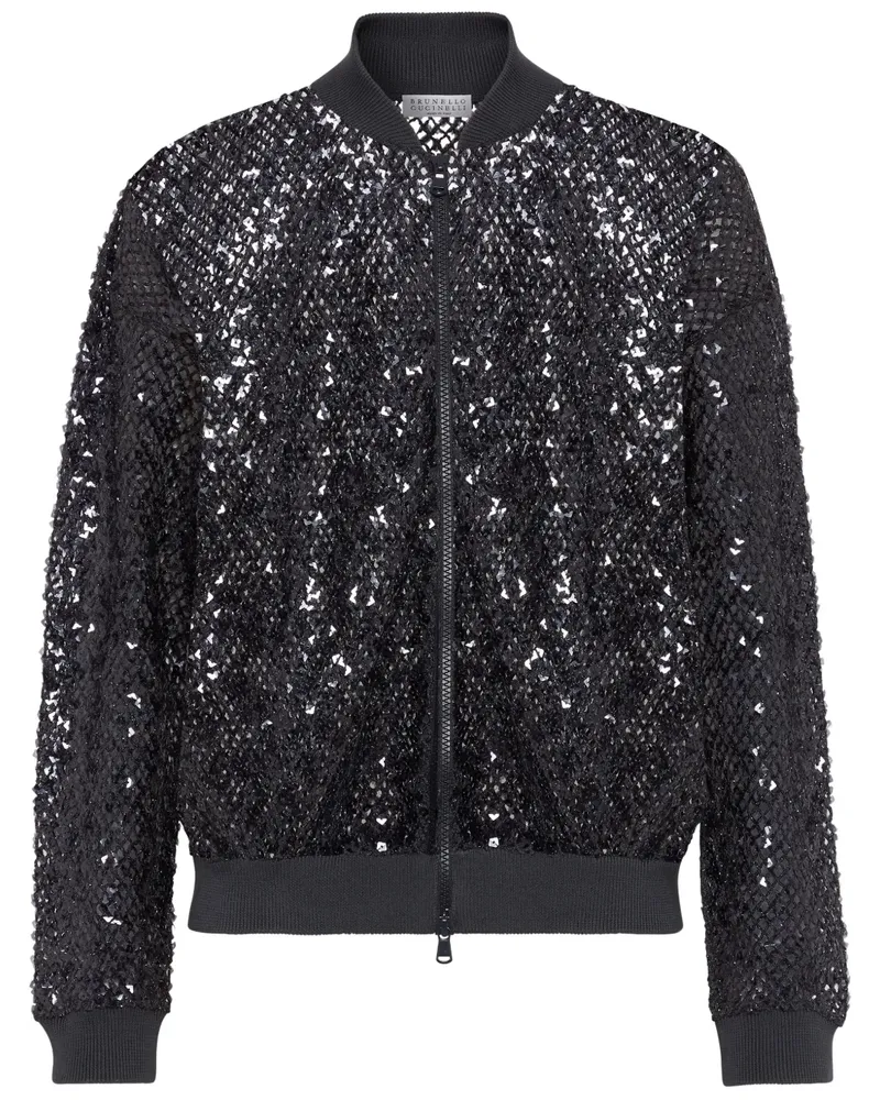 Brunello Cucinelli Jacke mit Pailletten - Blau Blau