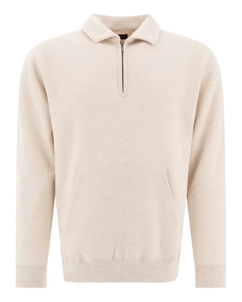 Beams Plus Sweatshirt mit Kängurutasche - Nude Nude