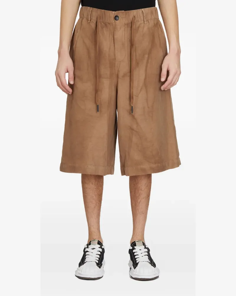 Andrea Ya'aqov drawstring buttoned shorts - Braun Braun
