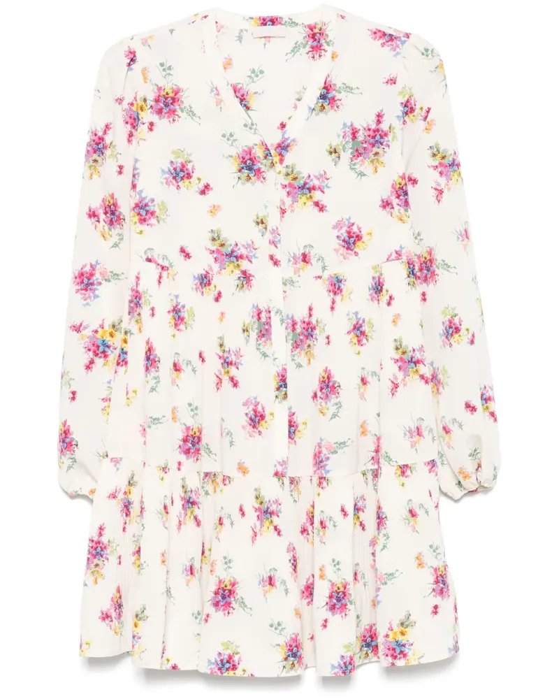 Liu Jo Minikleid mit Blumen-Print - Weiß Weiß
