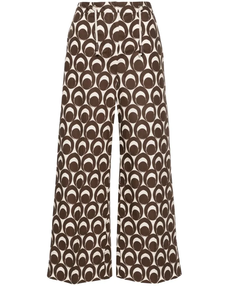 Max Mara Hoch sitzende Bray Palazzohose - Braun Braun