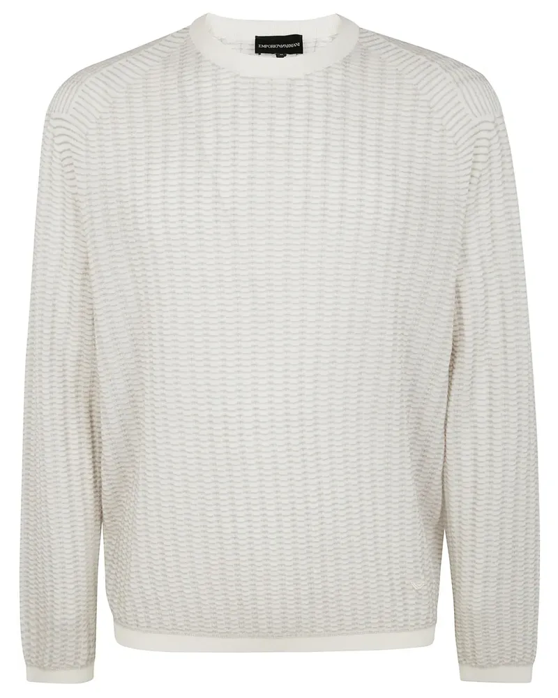 Emporio Armani Pullover mit Rundhalsausschnitt - Weiß Weiß