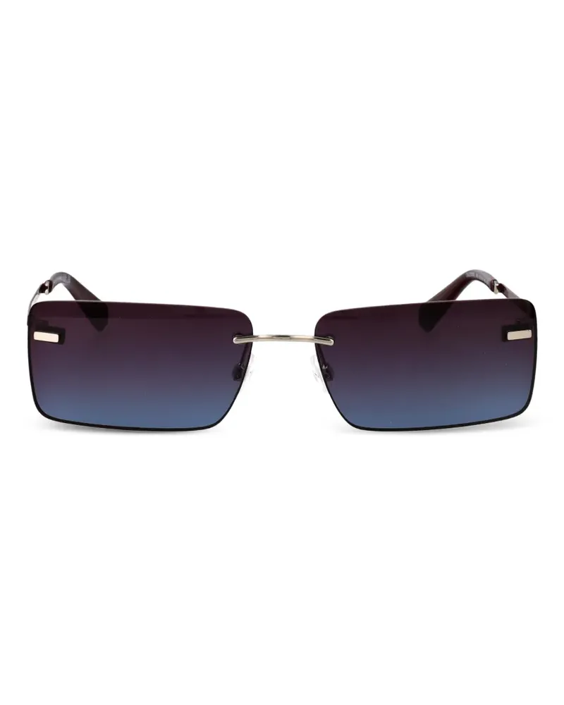 Calvin Klein rimless rectangle-frame sunglasses - Silber Silber