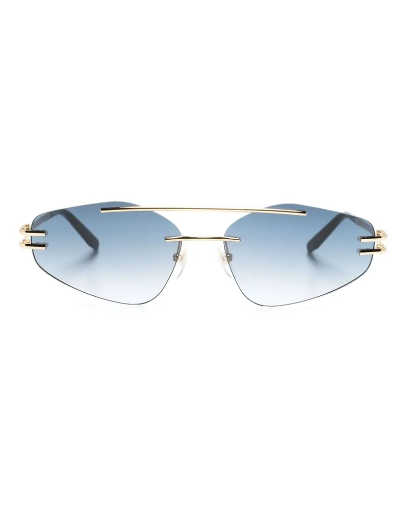 GIGI STUDIOS Nona Sonnenbrille mit geometrischem Gestell Gold