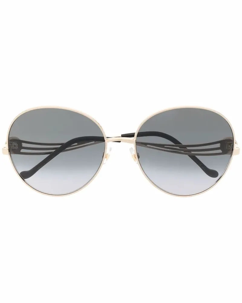 Elie Saab Sonnenbrille mit rundem Gestell - Gold Gold