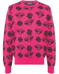 Billionaire Boys Club Gestrickter Diamonds & Dollars Pullover Rosa