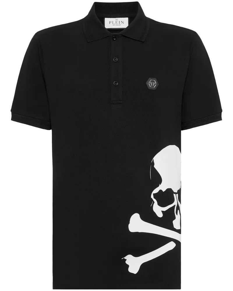 Philipp Plein Skull & Bones Poloshirt - Schwarz Schwarz